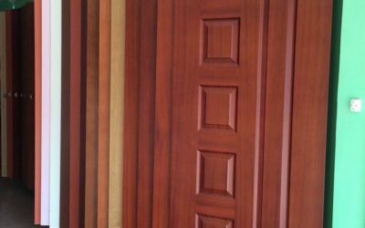 Cửa gỗ công nghiệp hdf veneer tại Vườn Lài