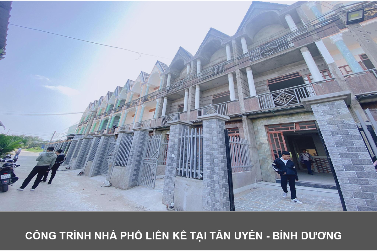 Công trình nhà phố liền kề Tân Uyên - Bình Dương