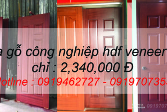 Cửa gỗ công nghiệp hdf veneer giá rẻ chỉ 2,340,000