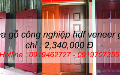 Cửa gỗ công nghiệp hdf veneer giá rẻ chỉ 2,340,000
