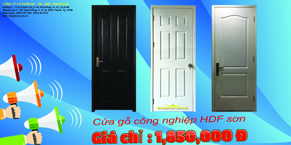 Giá cửa gỗ công nghiệp hdf chỉ 1,850,000