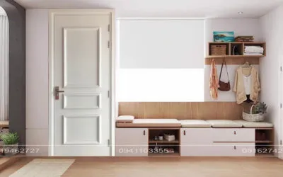 Mẫu cửa nhựa composite sơn pu chạy chỉ nổi