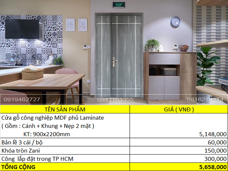 Báo giá cửa gỗ - cửa nhựa và cửa thép chống cháy