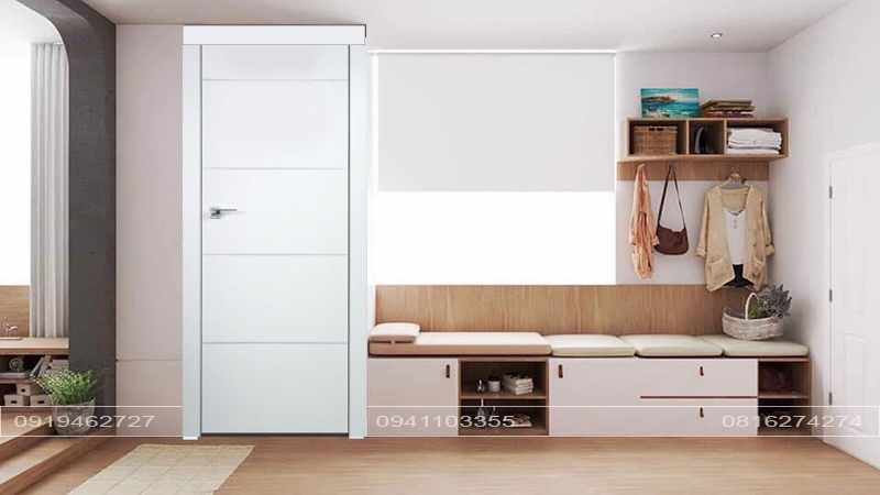 Cửa gỗ MDF sơn trắng