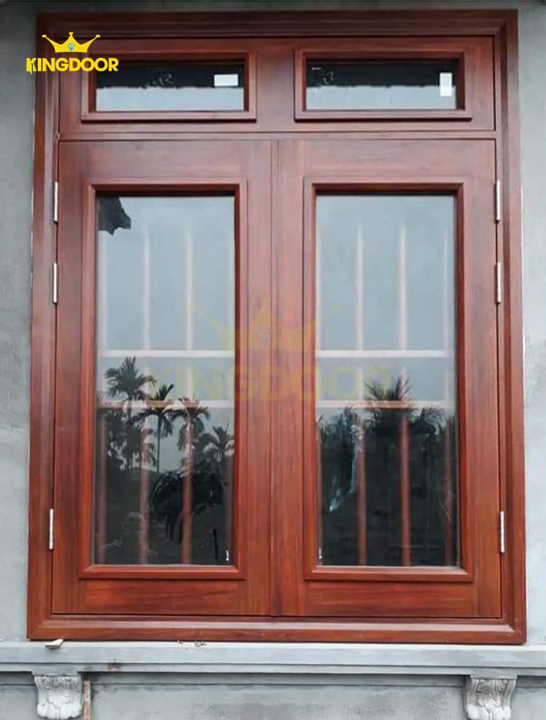 cửa sổ thép vân gỗ