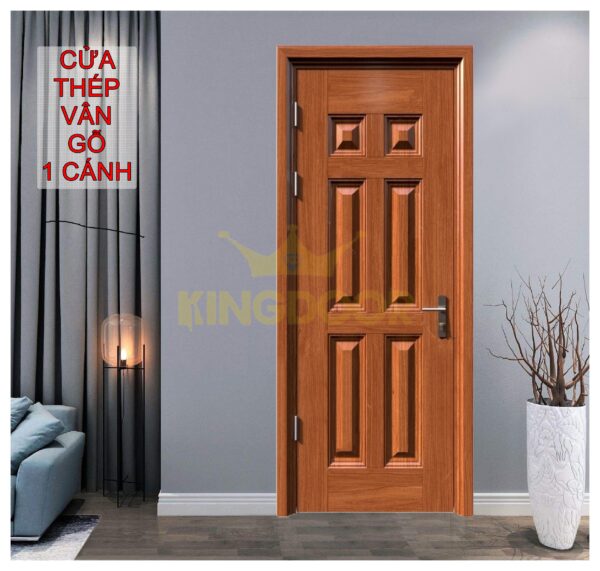 Cửa thép vân gỗ KG-1.04