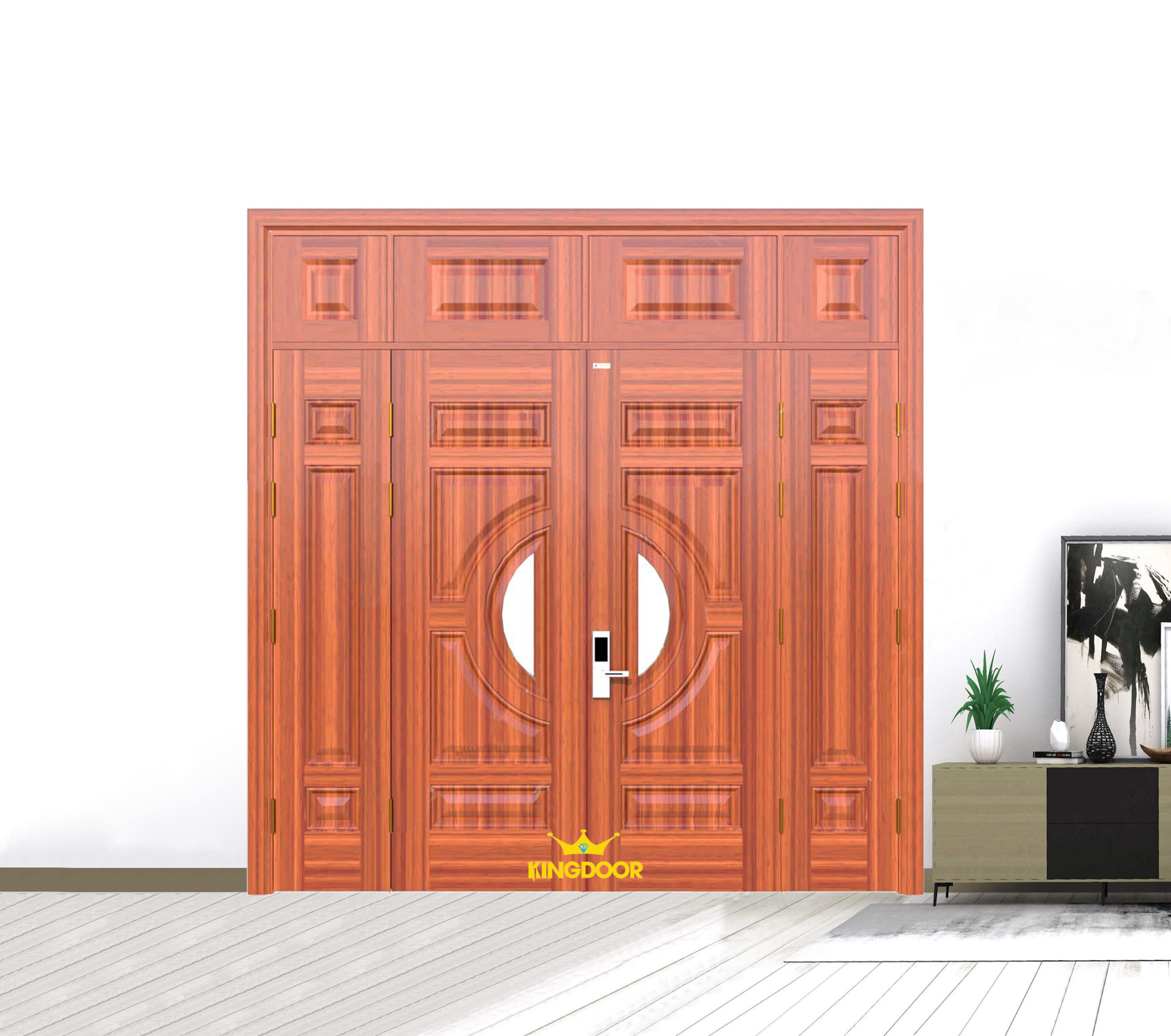 Cửa thép vân gỗ KG-41.01.03A-4PV-1