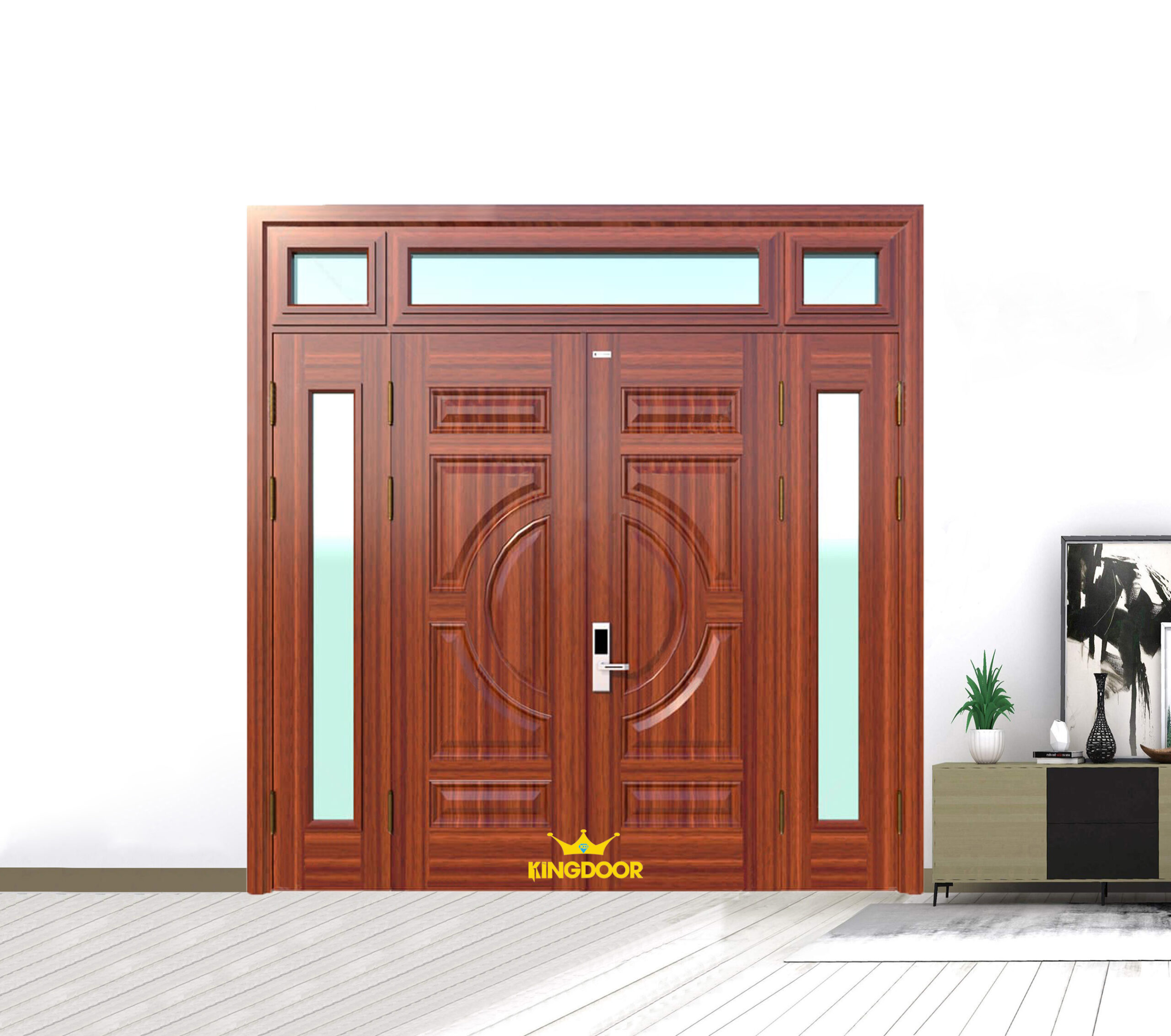 Cửa thép vân gỗ KG-41.01.K-3TK