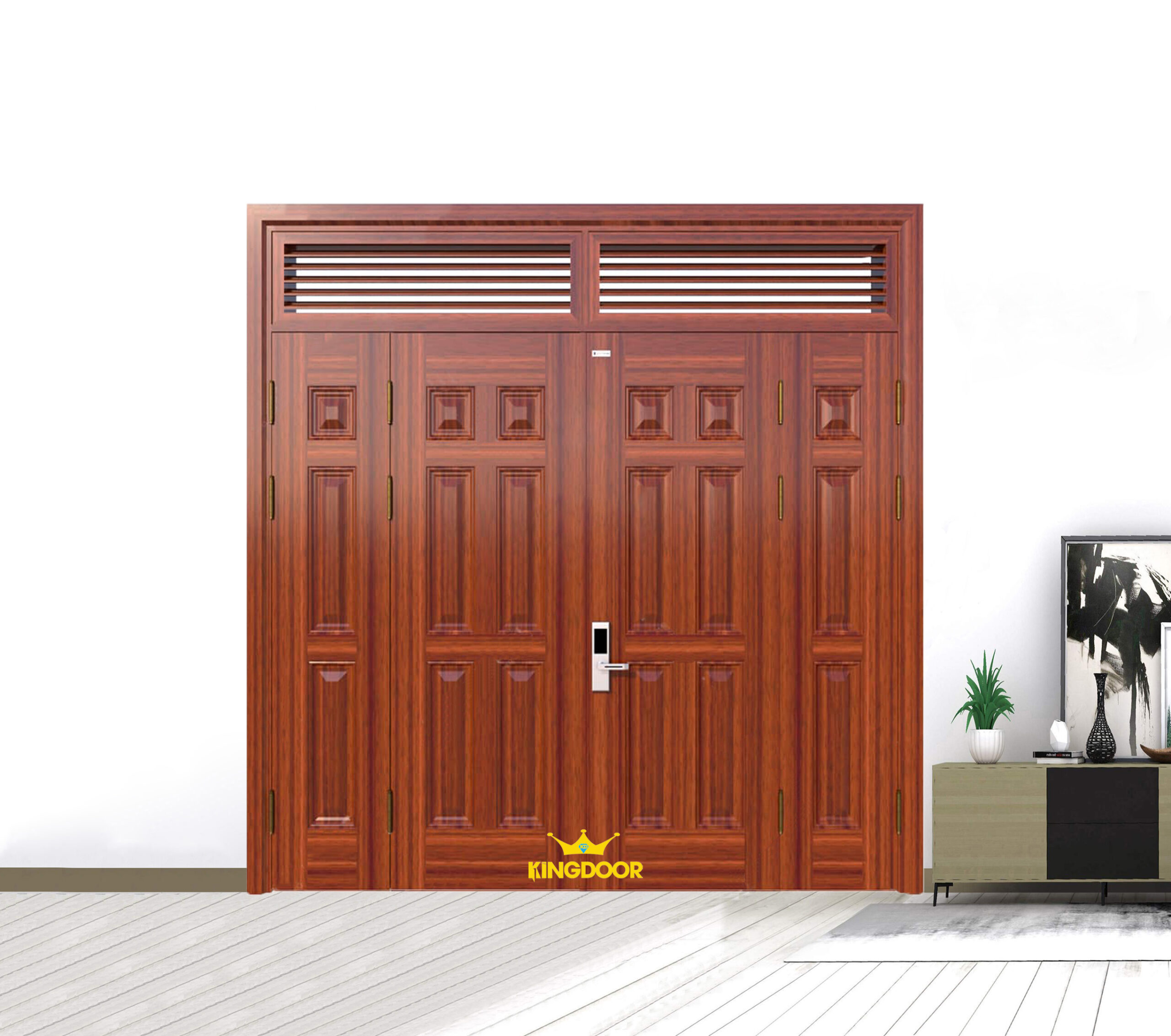 Cửa thép vân gỗ KG-41.04.04A-2NC