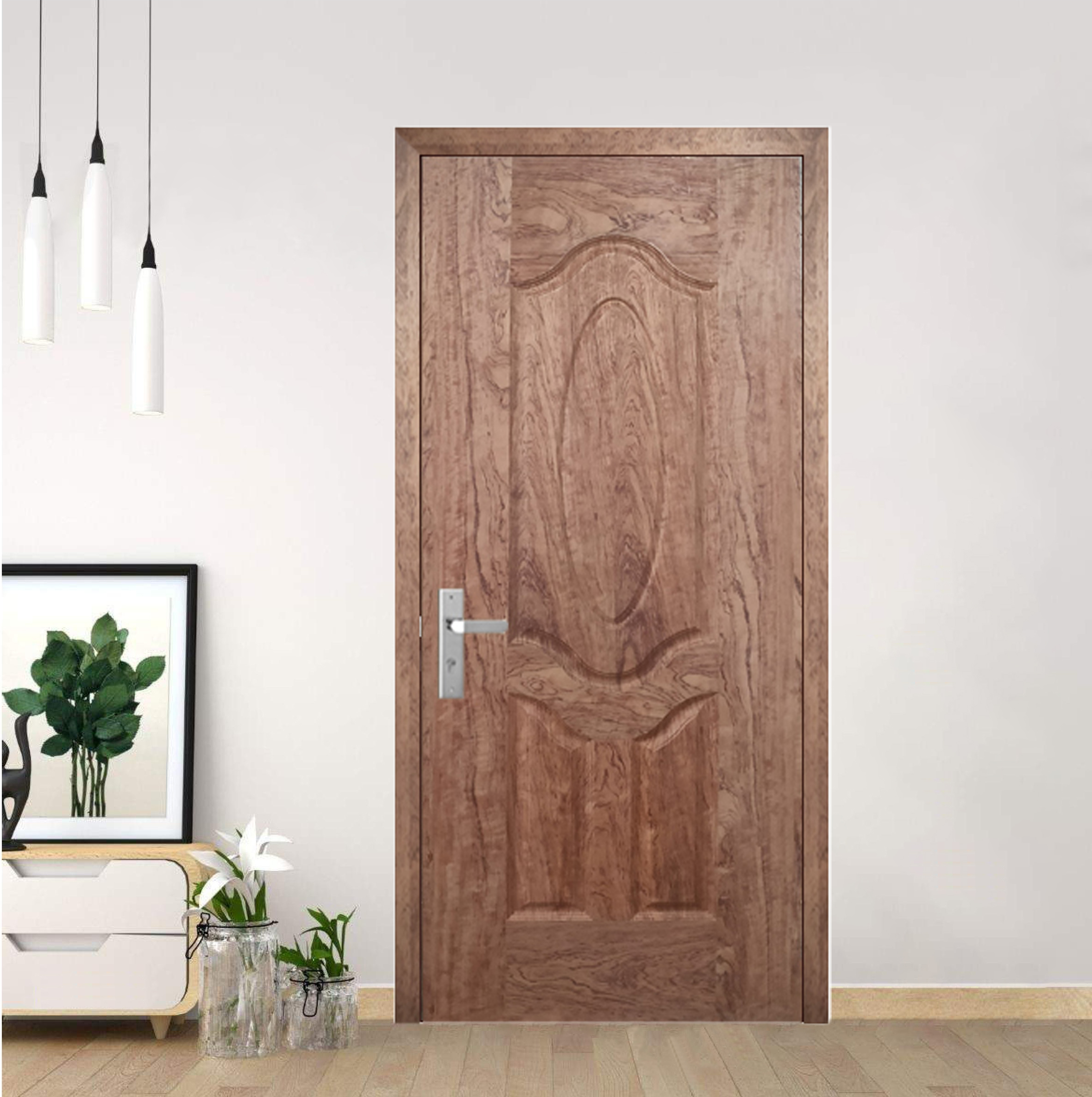 Cửa gỗ công nghiệp HDF Veneer KD.3A-Buginga