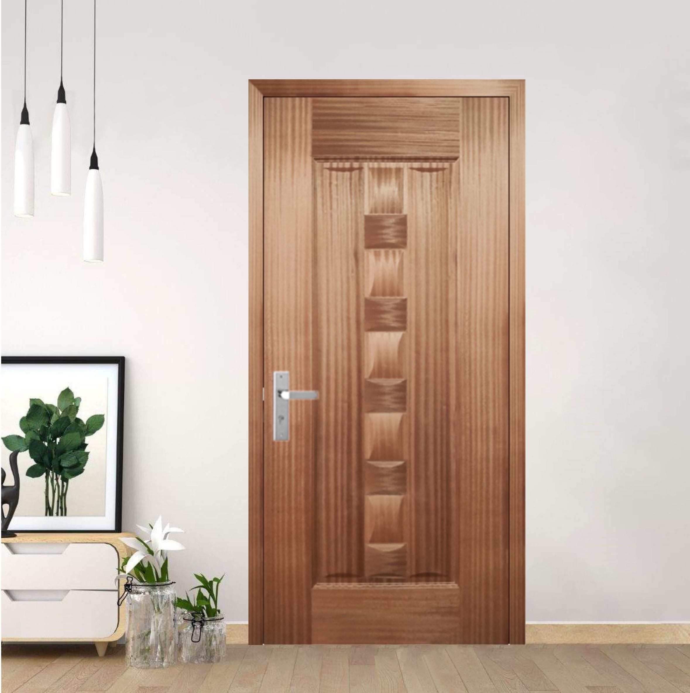 Cửa gỗ công nghiệp HDF Veneer KD.5S-Sapele