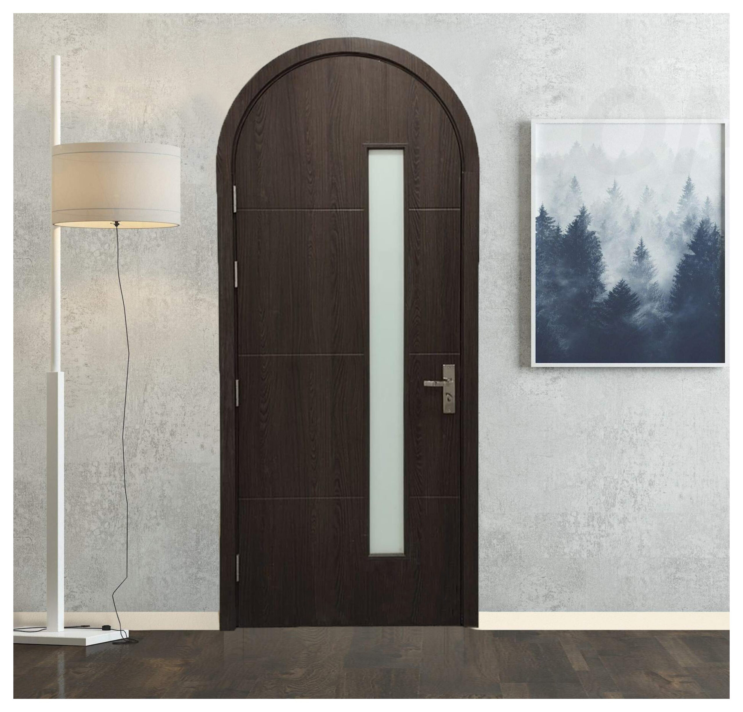 Cửa Vòm Gỗ Mẫu: KD-406PL00 Ô Kiếng