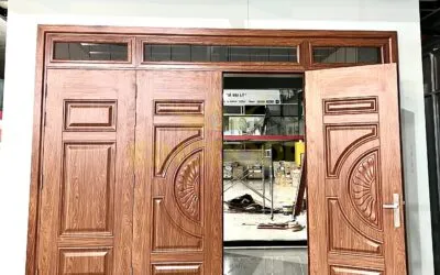 Cửa thép vân gỗ tại Bình Thuận