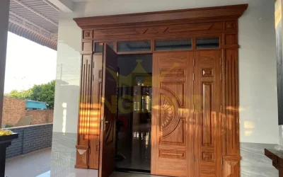 Cửa thép vân gỗ Bến Cát: Bền đẹp, an toàn, giá tốt