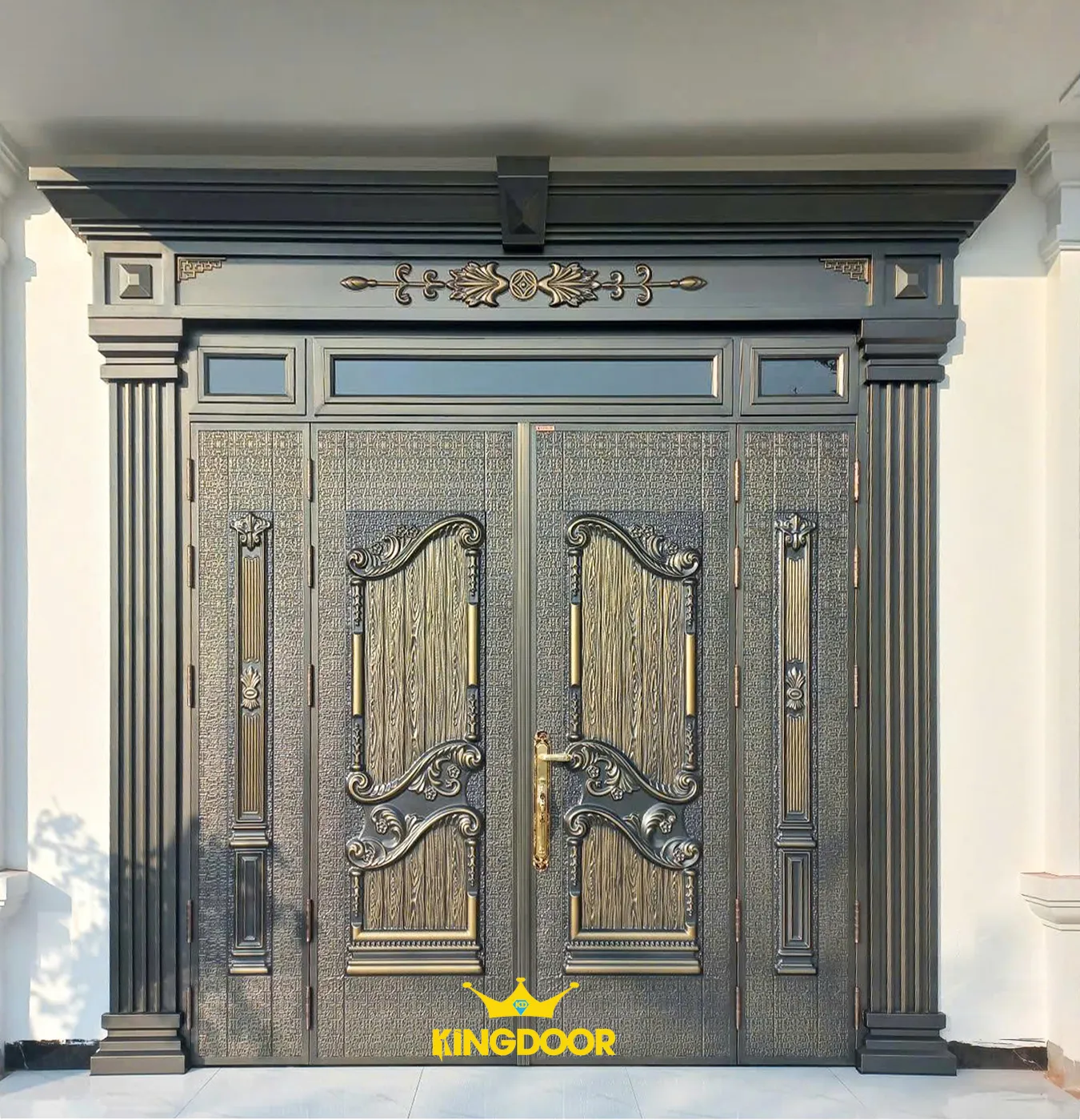 Cửa thép Classic họa tiết Lan Tây Hy Lạp Acanthus