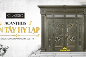 Cửa thép Classic họa tiết Lan Tây Hy Lạp Acanthus