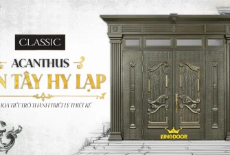 Cửa thép Classic họa tiết Lan Tây Hy Lạp Acanthus
