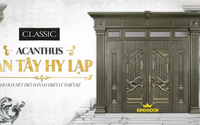 Cửa thép Classic họa tiết Lan Tây Hy Lạp Acanthus