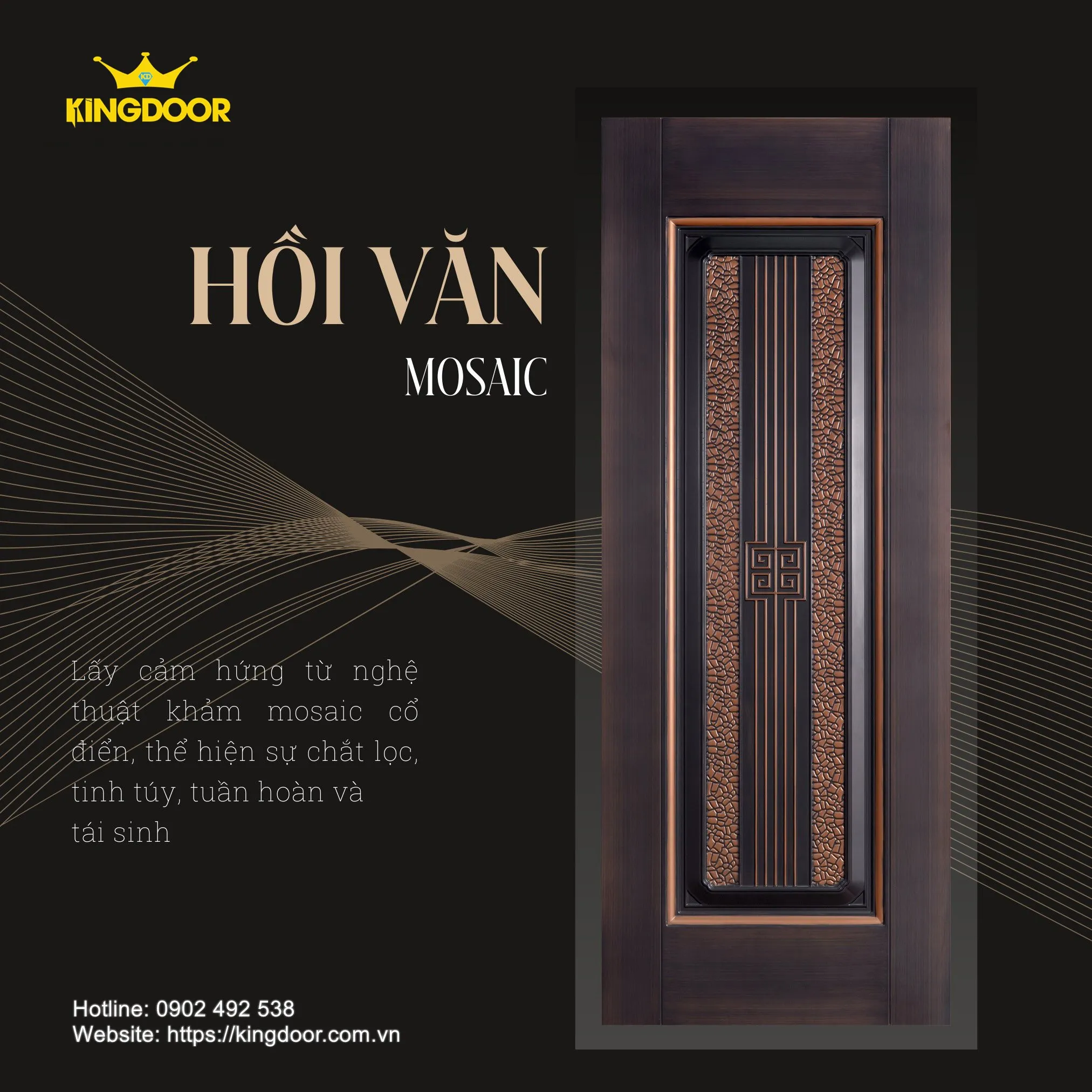 Cửa thép Classic họa tiết nghệ thuật 