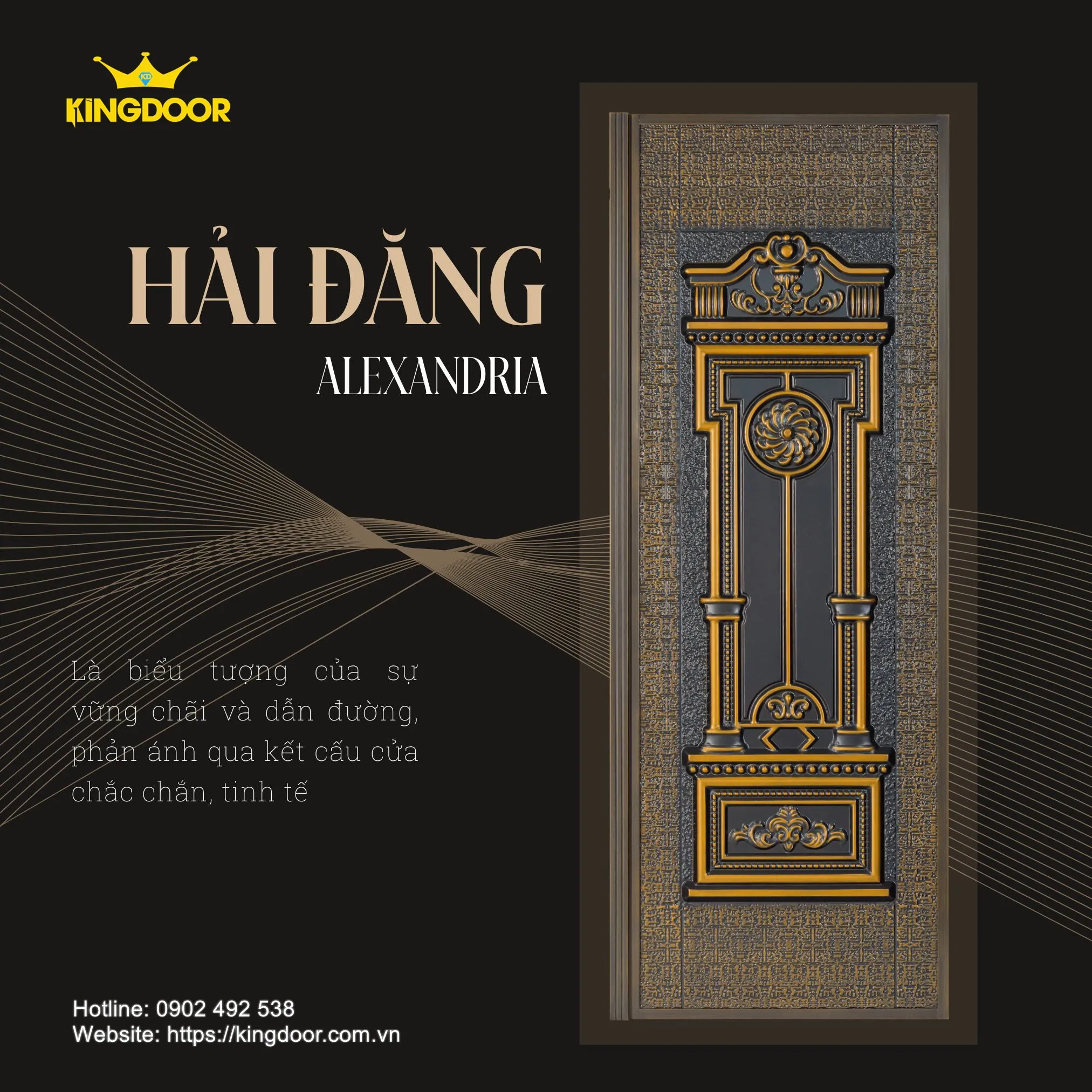 Cửa thép Classic họa tiết nghệ thuật 