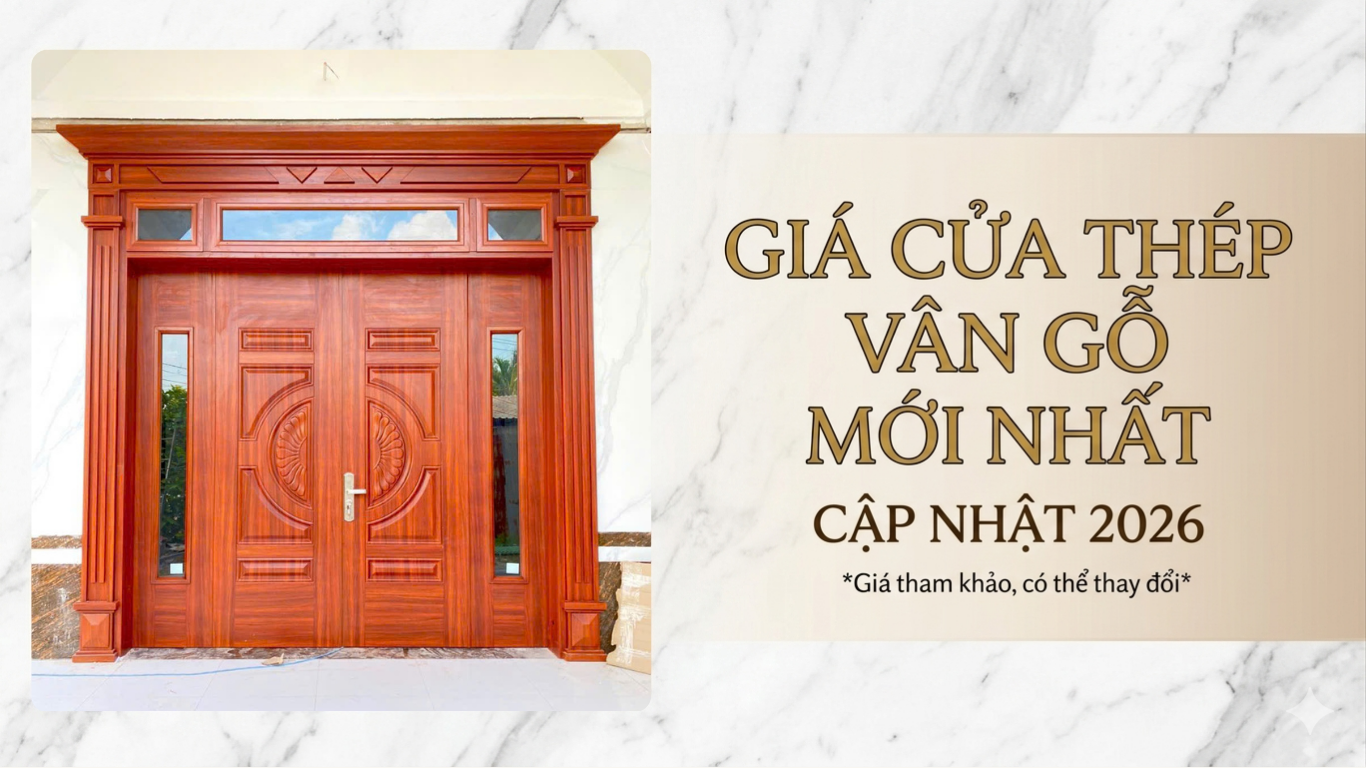 Giá cửa thép vân gỗ mới nhất 2026