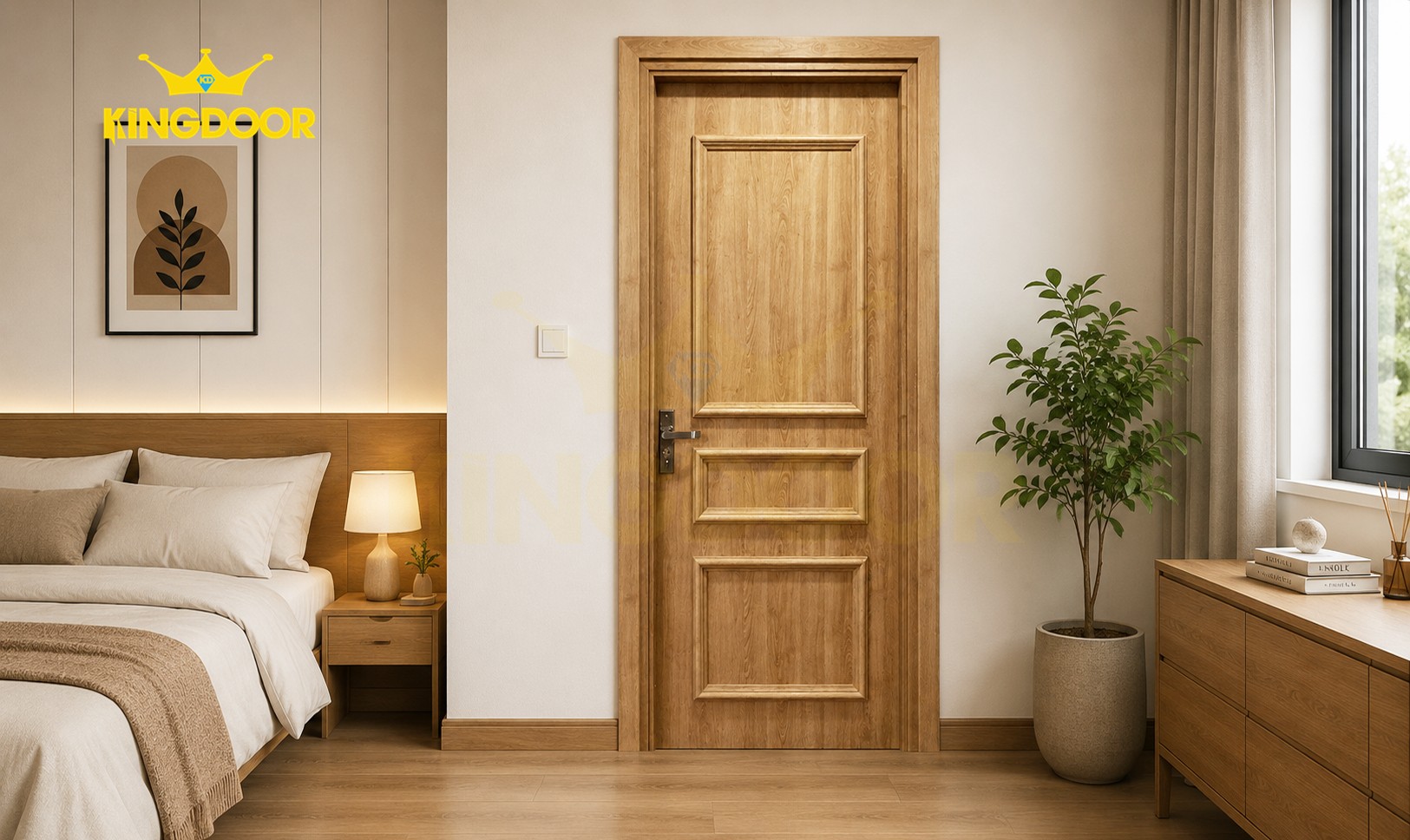 Cửa nhựa Composite phào chỉ nổi