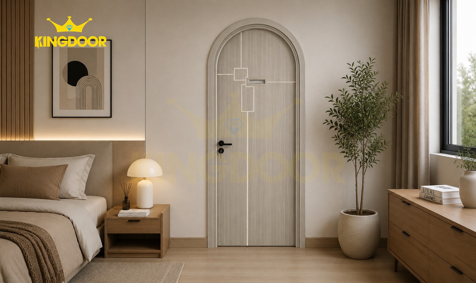 Cửa vòm nhựa composite phòng ngủ