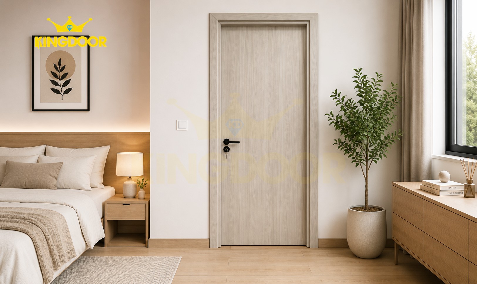 cửa nhựa composite mẫu phẳng