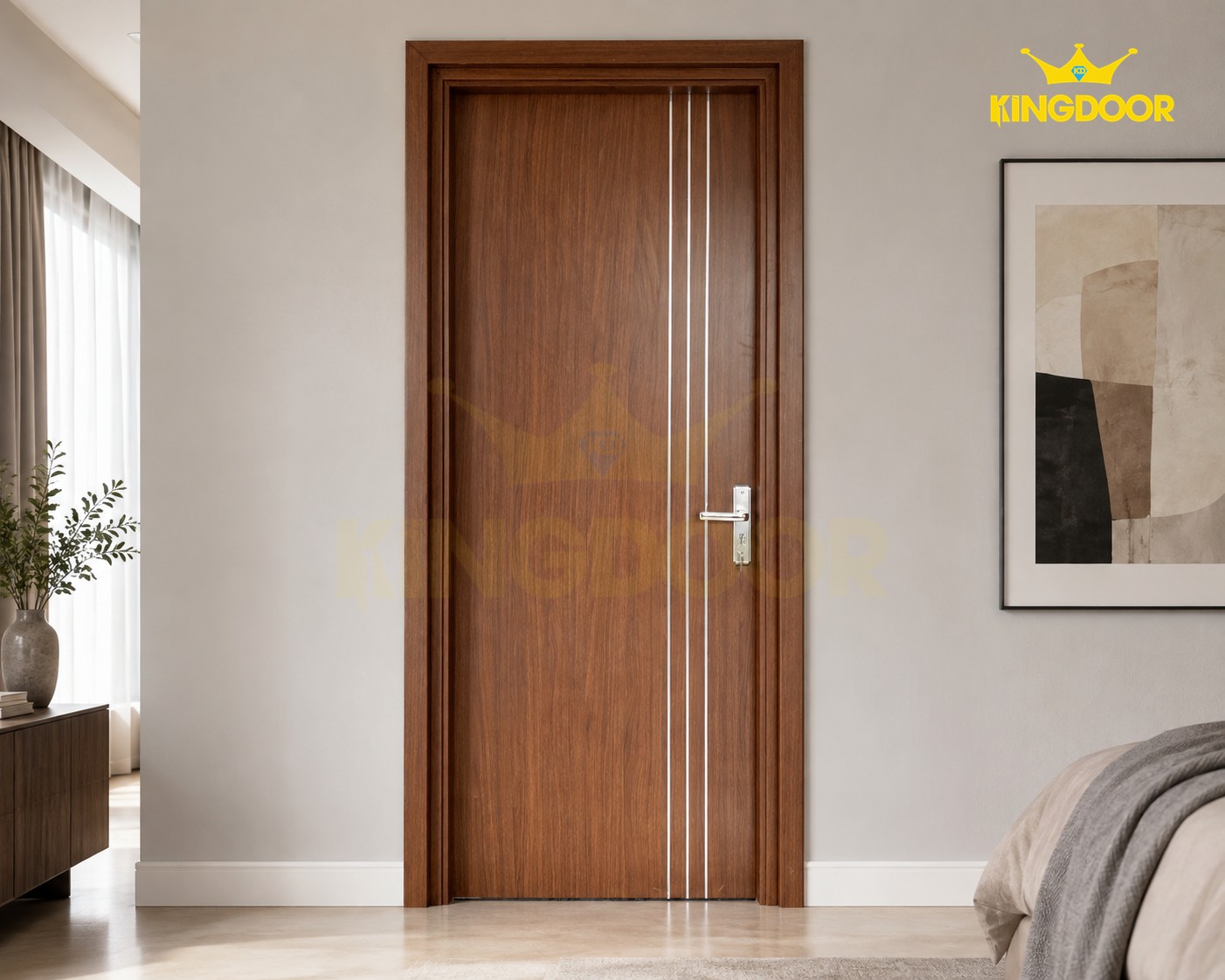 Cửa nhựa Composite chạy chỉ nhôm