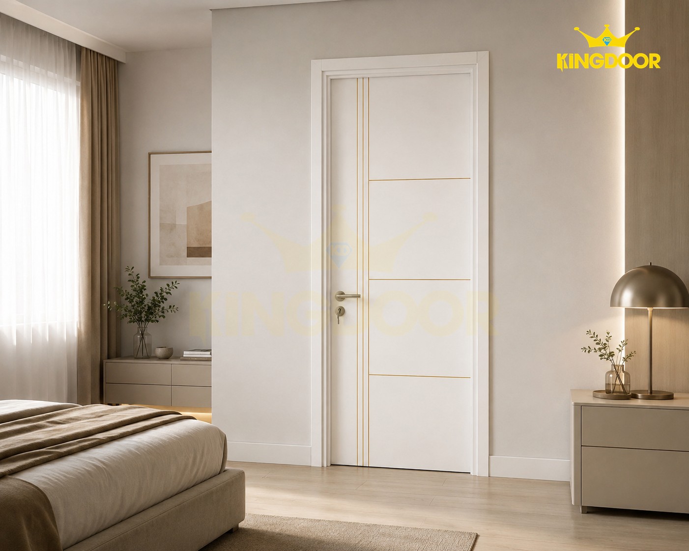 Cửa nhựa composite chạy chỉ nhôm L