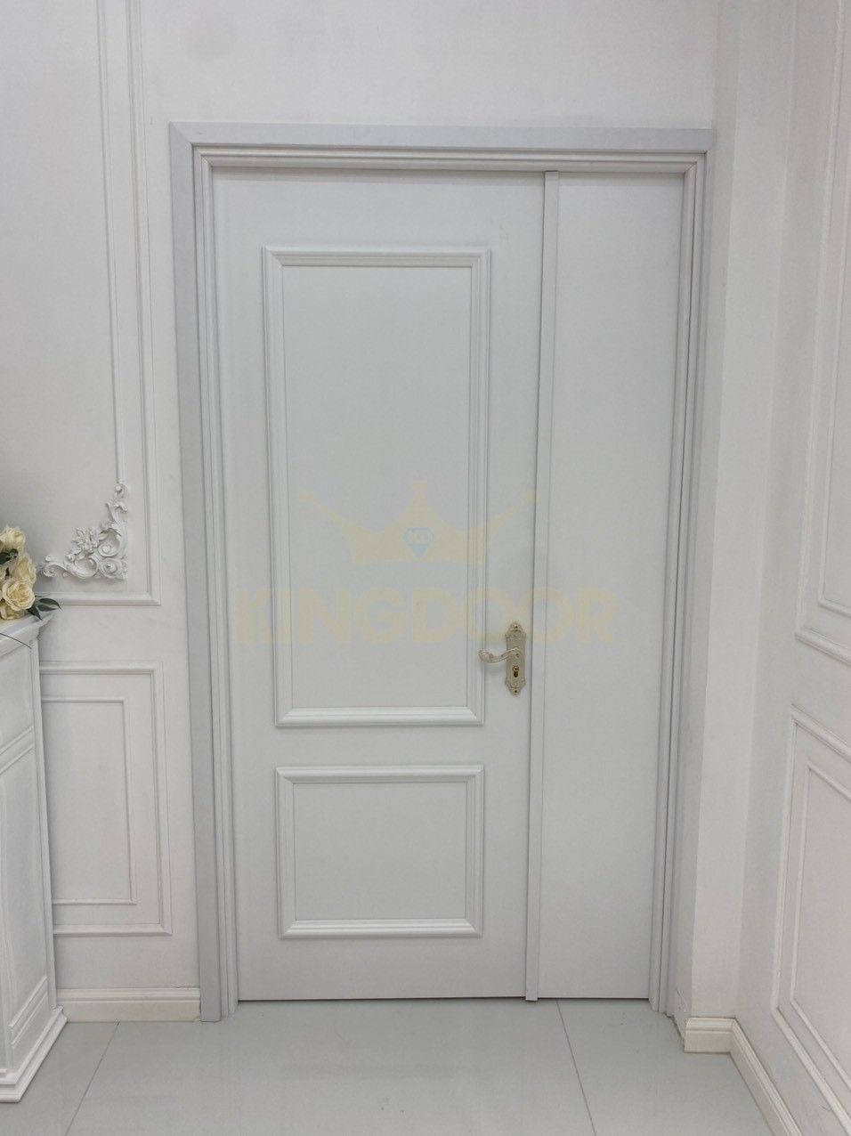 mẫu cửa composite trắng hiện đại 2026