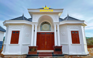 Cửa thép vân gỗ 4 cánh