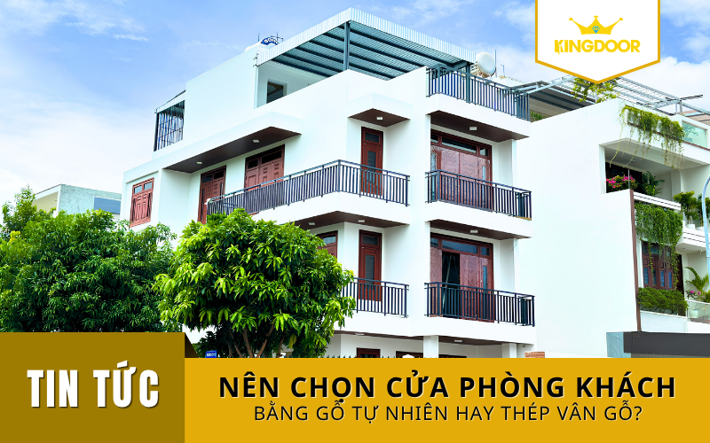 Nên Chọn Cửa Phòng Khách Bằng Gỗ Tự Nhiên Hay Thép Vân Gỗ